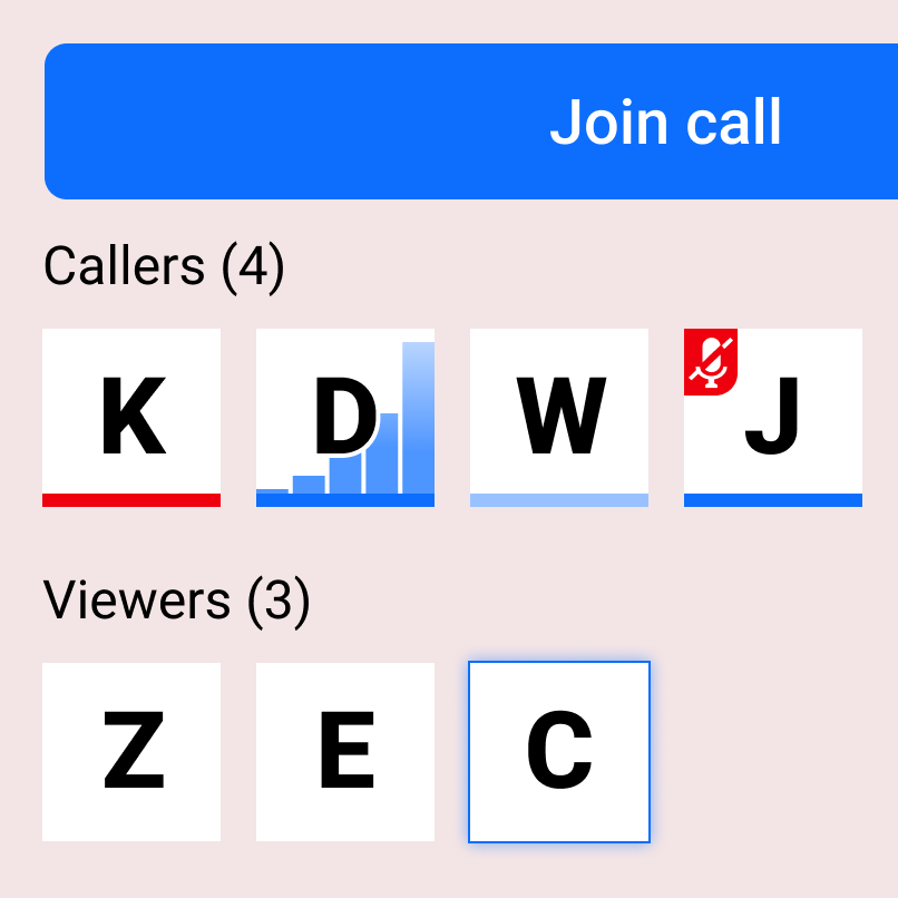 Jolly Roger audio call UI